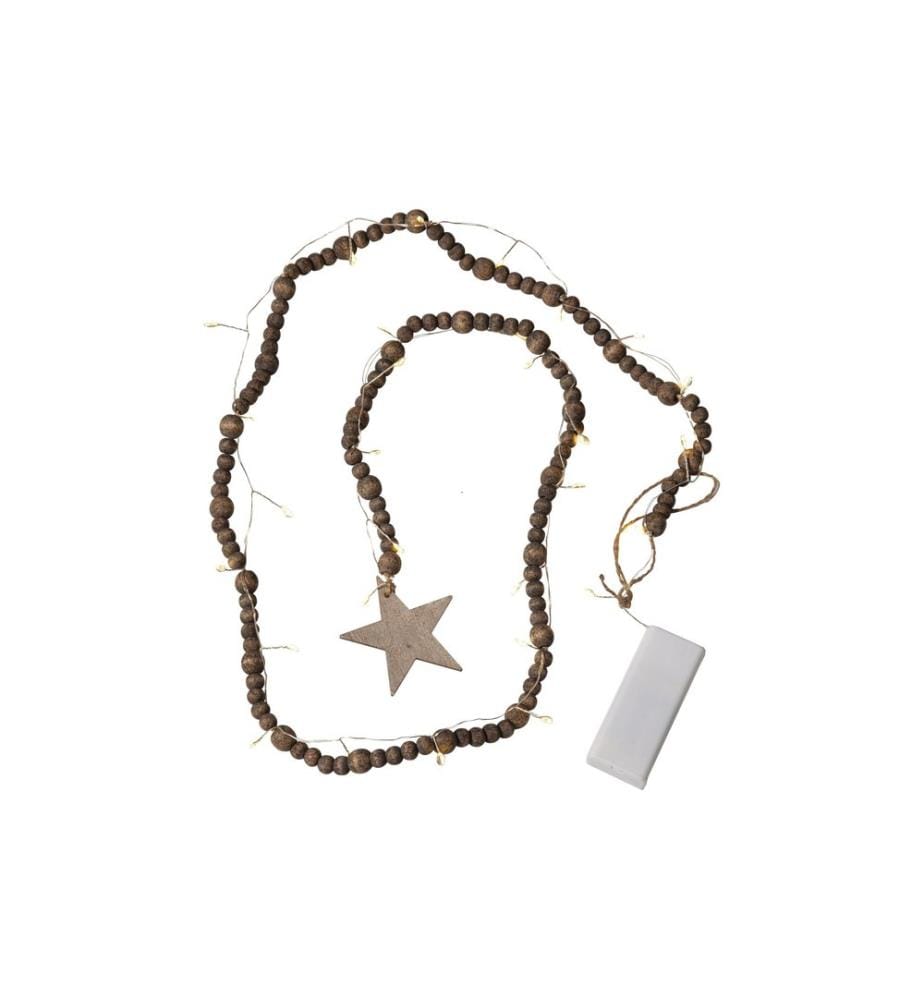 STAR TRADING - Guirlande lumineuse Beady Marron