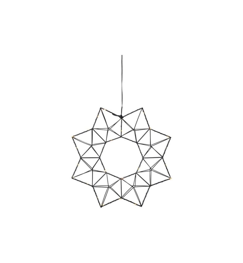 STAR TRADING - Lumière décorative Couronne Edge, Noir, 30 LED