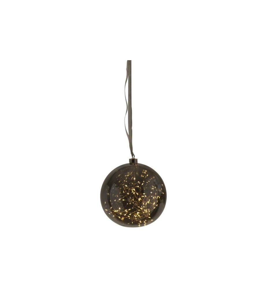 STAR TRADING - Boule à DEL Glow 20 cm, anthracite, 80 LED