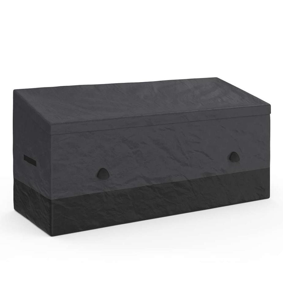 Coffre de rangement pour extérieur avec bâche 600L - Noir et Gris Anthracite