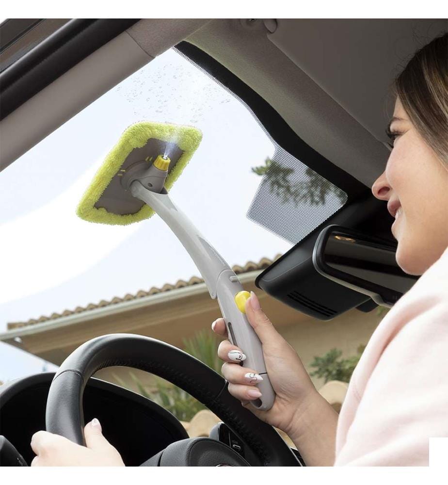 Nettoyeur de Vitres 2 en 1 avec Pulvérisateur Klinshil - Jaune et Gris