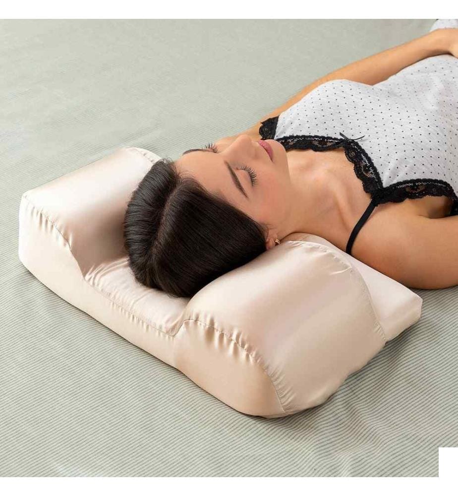 Oreiller Cervical Anti-Rides avec Housse en Satin Youthlow