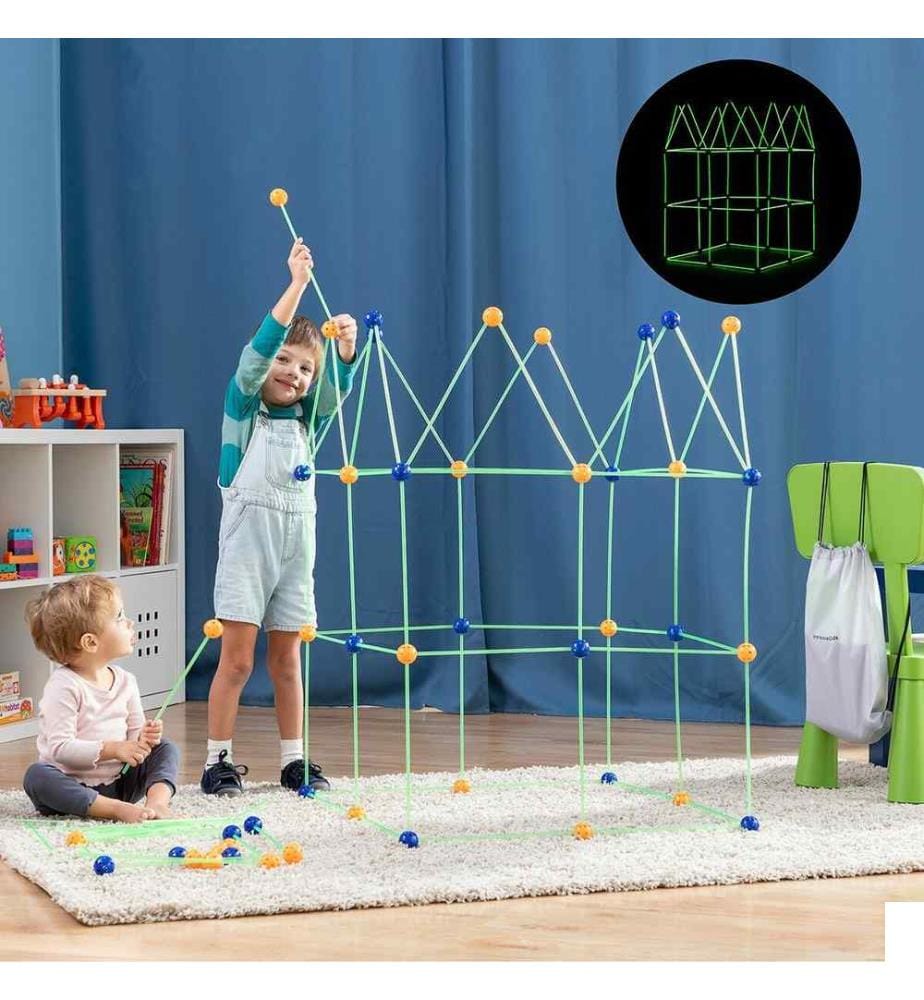 Kit de Construction de Fort pour Enfants Builkitt 155 Pièces