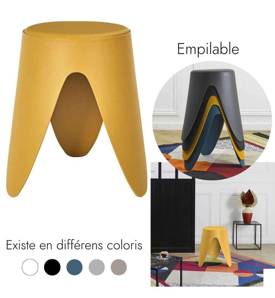 Tabouret Eve - Jaune Moutarde