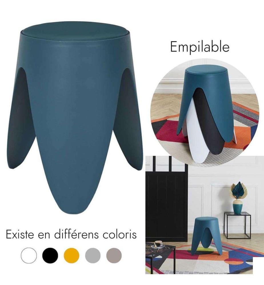 Tabouret Eve - Bleu Canard