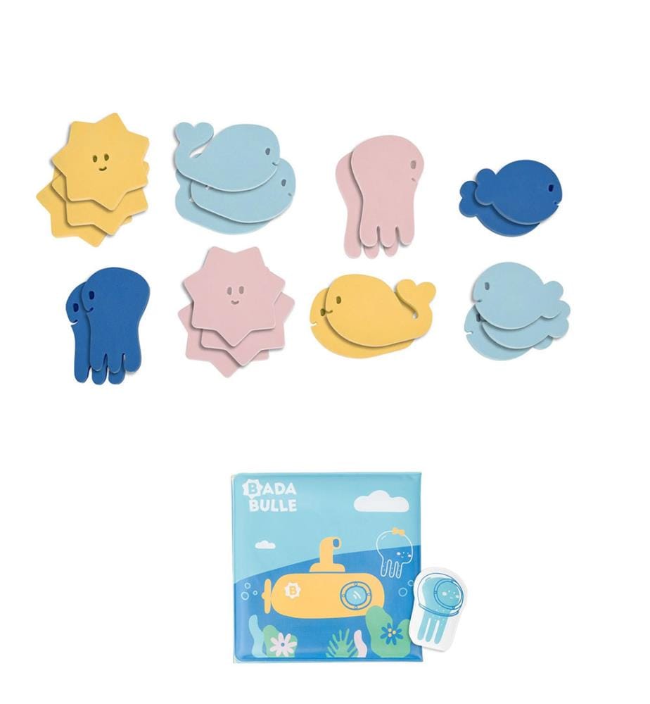 Lot de 8 Stickers de Bain, Livre et Marionnette - Multicolore