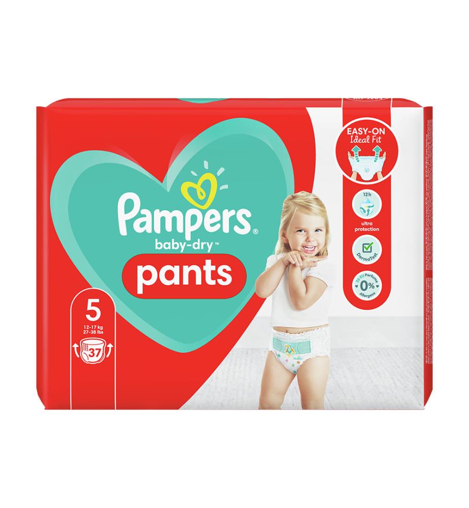 Baby-Dry Nappy Pants - Taille 5 (12-17 kg) - Lot de 37 couches