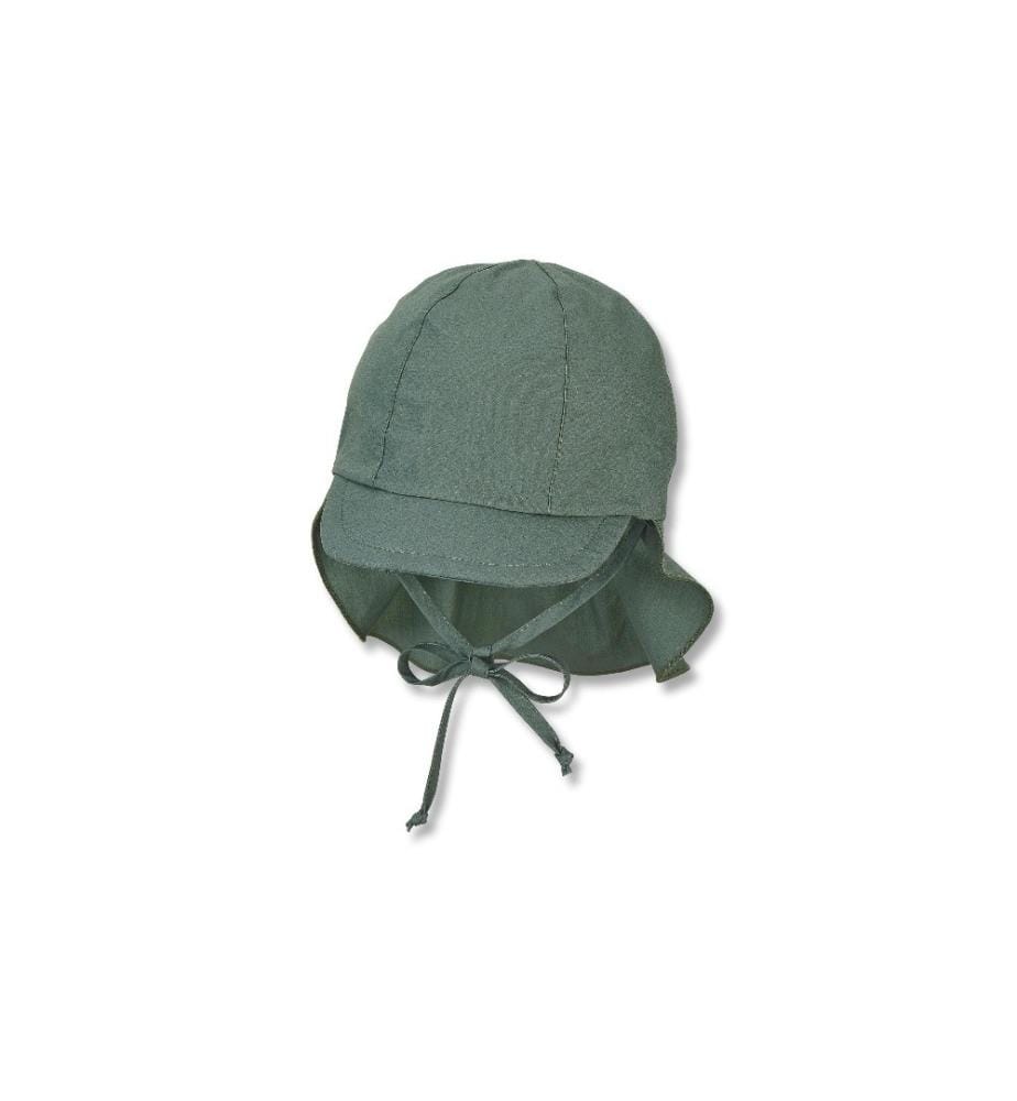 Bonnet estival avec protection du cou Vert foncé taille 49