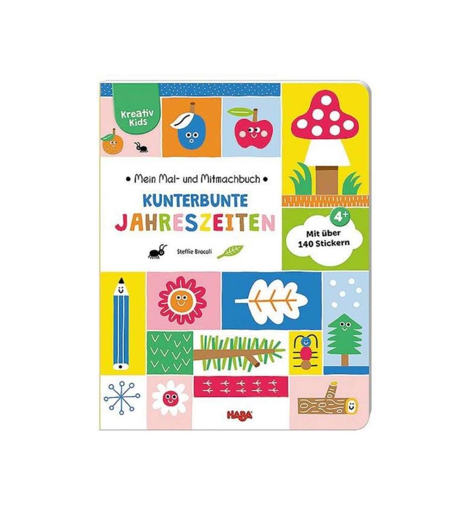 Créatif Mon livre de coloriage et de participation Kunterbunte Jahreszeiten (Saisons colorées)