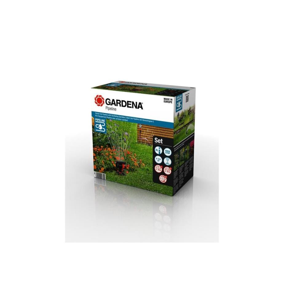 GARDENA - Systèmes d’asperseur Kit de démarrage Pipeline, Arroseur carré