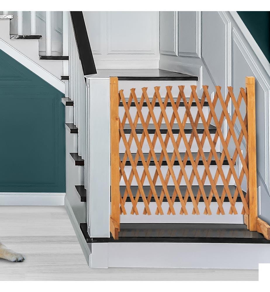 Barrière extensible 150 cm en Bois - Brun
