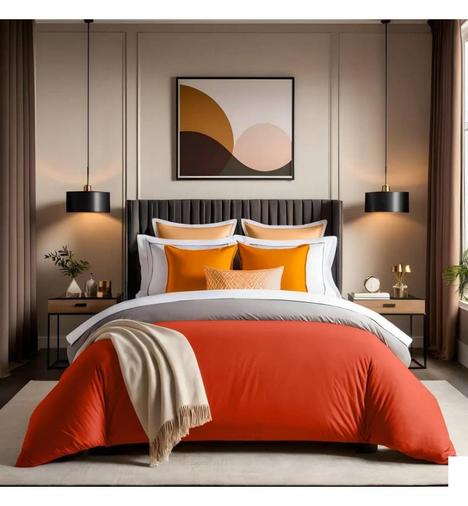 Housse de couette Renforcé 240 x 220 cm Tonne Orage - Cinnamon