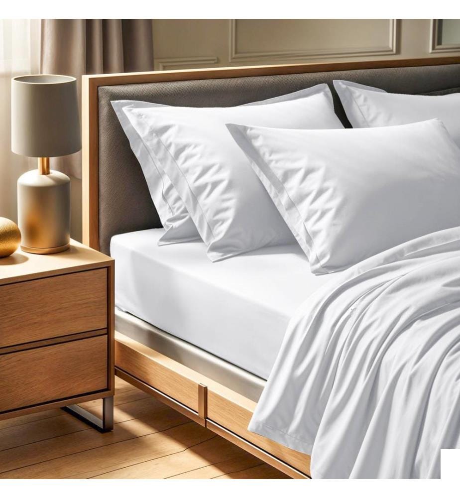 Drap-housse Renforcé 140 x 200 cm Tonne Grise - Blanc