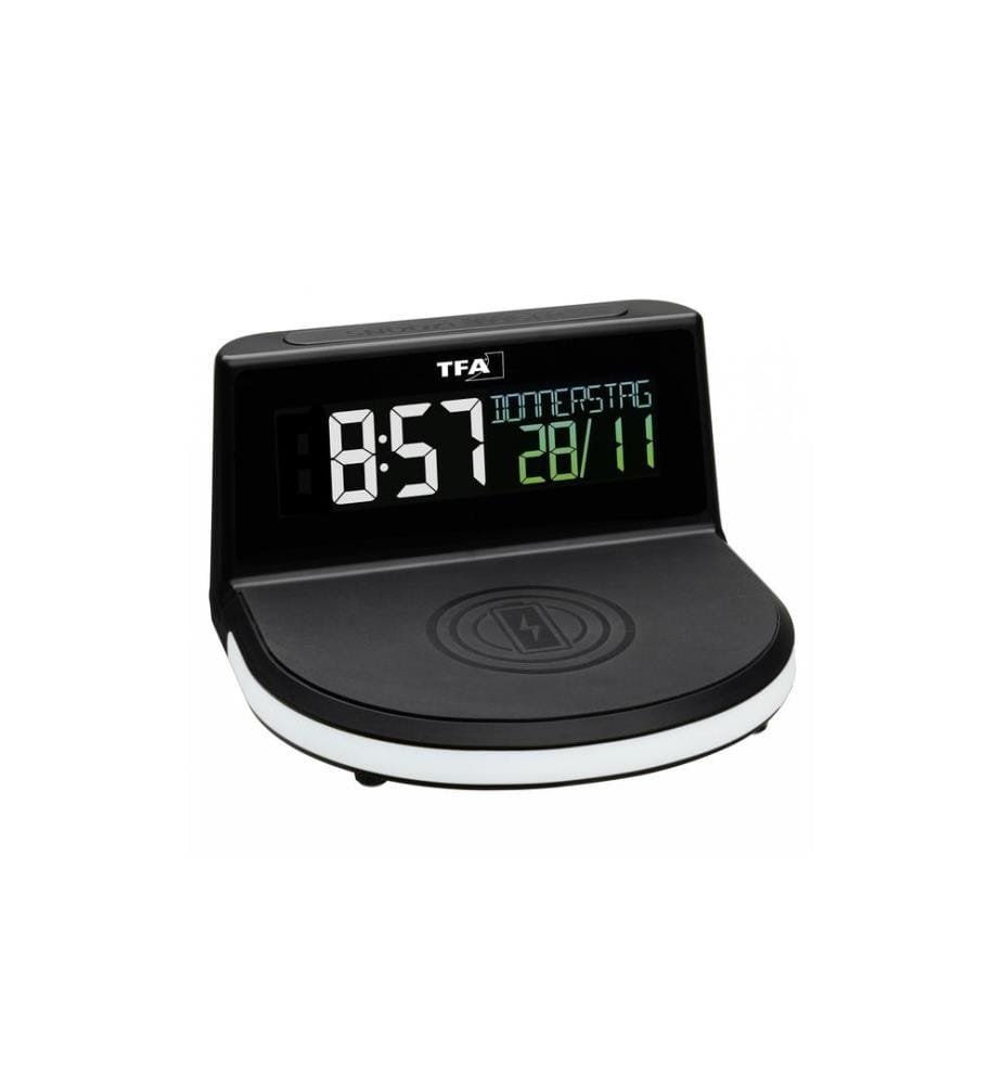 TFA DOSTMANN - Réveil numérique Charge-it-Wireless Noir