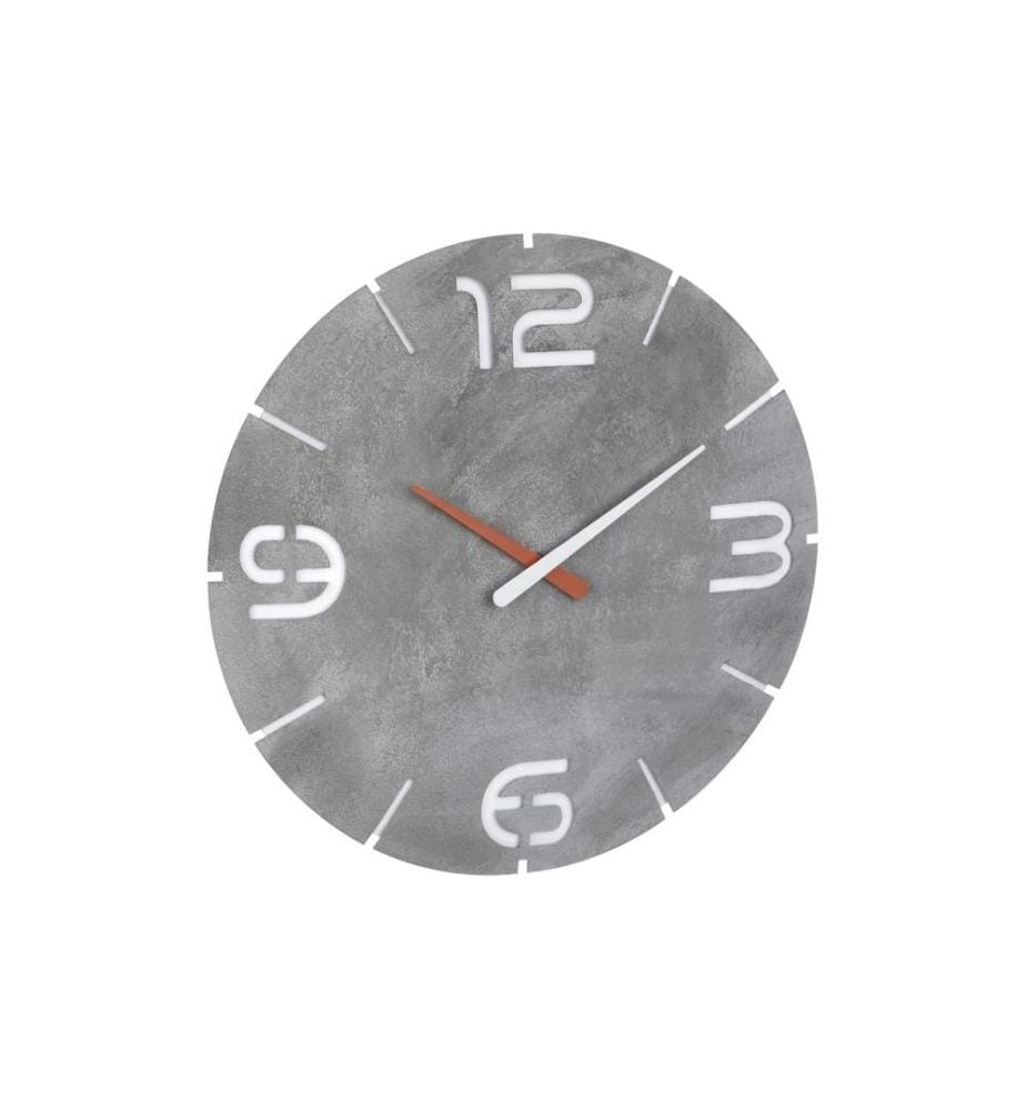 TFA DOSTMANN - Horloge murale radio Contour Regard en béton, Ø 35 cm