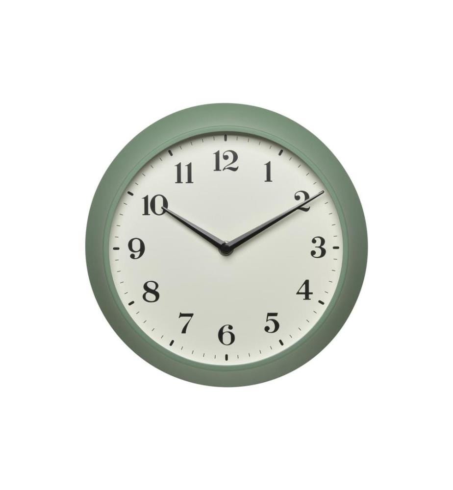 TFA DOSTMANN - Horloge murale radio Rétro Vert, Ø 27 cm