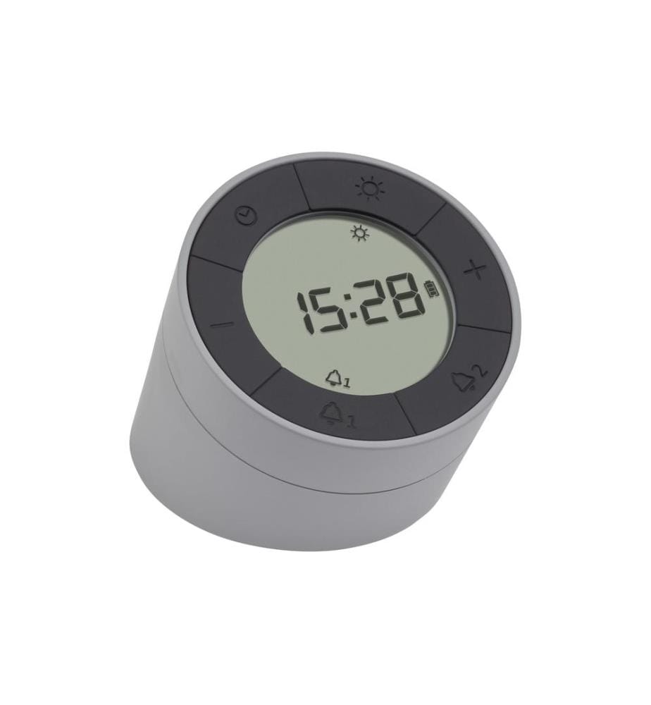 TFA DOSTMANN - Réveil numérique Temps et lumière Gris