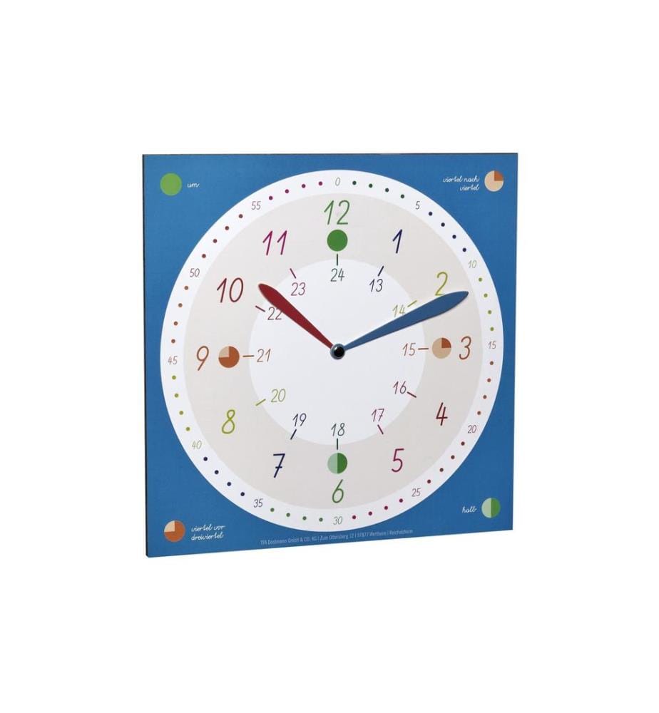 TFA DOSTMANN - Montre d'apprentissage pour enfants Tick & Tack 30 x 30 cm, Multicolore
