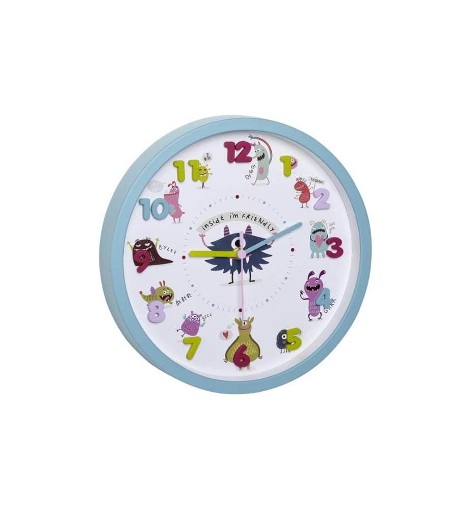 TFA DOSTMANN - Horloge murale Little Monsters Ø 30.9 cm, multicolore