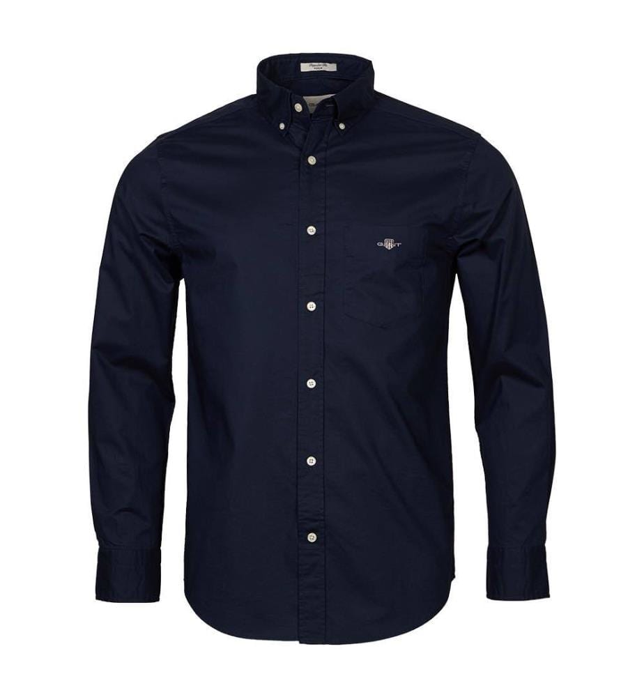 Chemise Regular Fit Poplin - Marine