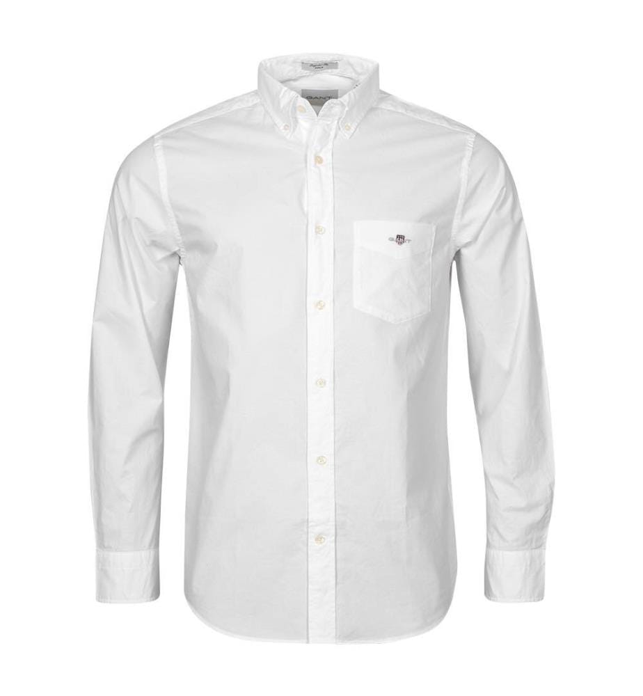 Chemise Regular Fit Poplin - Blanc