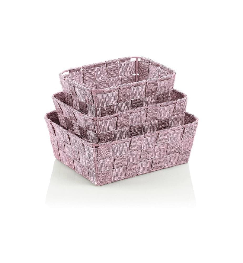 KELA - Supports pour ustensiles de salle de bains Alvaro 3 pièces, rose sombre