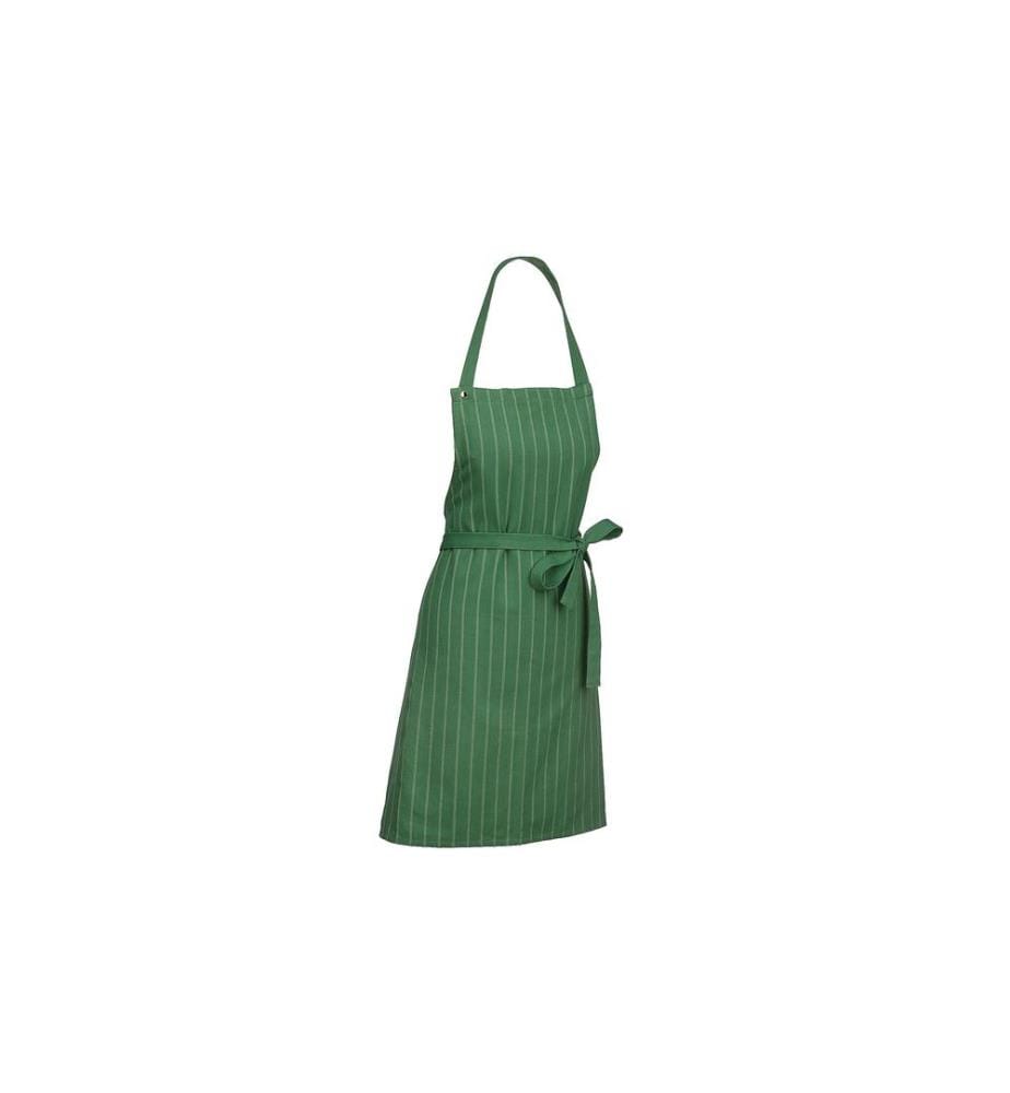 KELA - Tablier de cuisine Rayures Cora 80 x 67 cm, Vert
