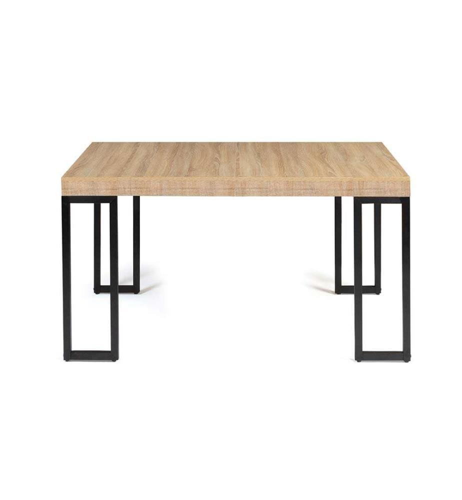 Table de Repas et Console Extensible Memphis 45-140 x 90 x 75 cm - Noir & Brun