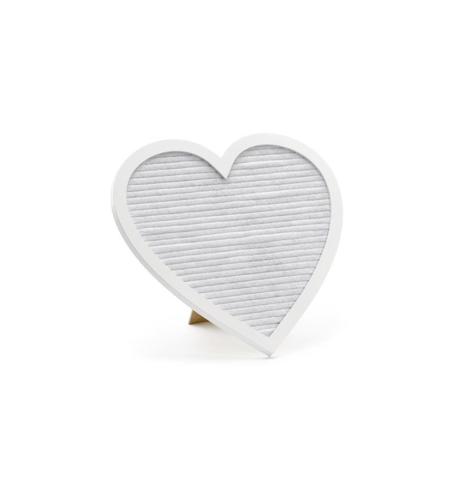 PARTYDECO - Accessoires de mariage Carton à lettres cœur, Blanc