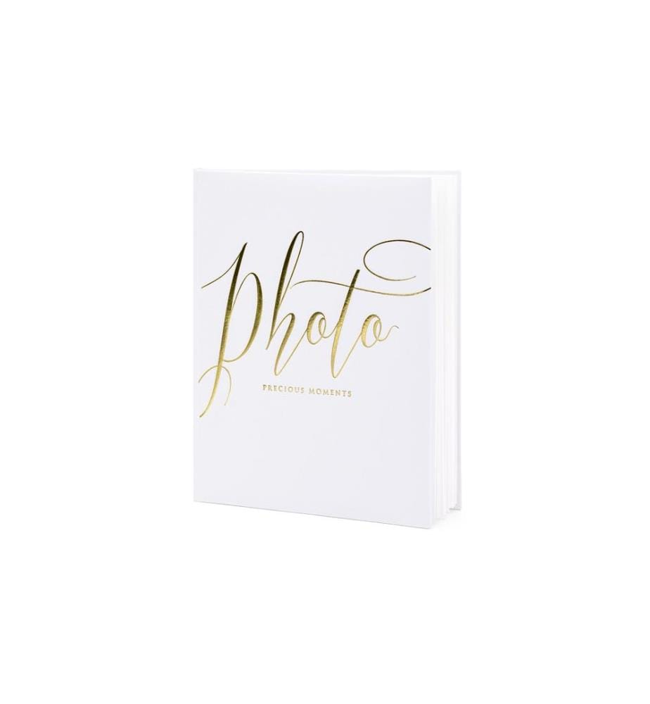 PARTYDECO - Album photo Precious moments 20 x 24.5 cm, blanc/or