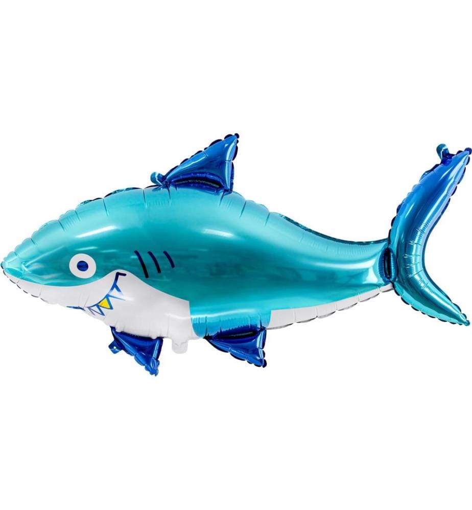 PARTYDECO - Ballon en aluminium Shark Bleu
