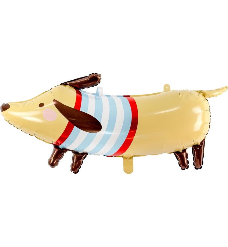 PARTYDECO - Ballon en aluminium Dachshund Brun