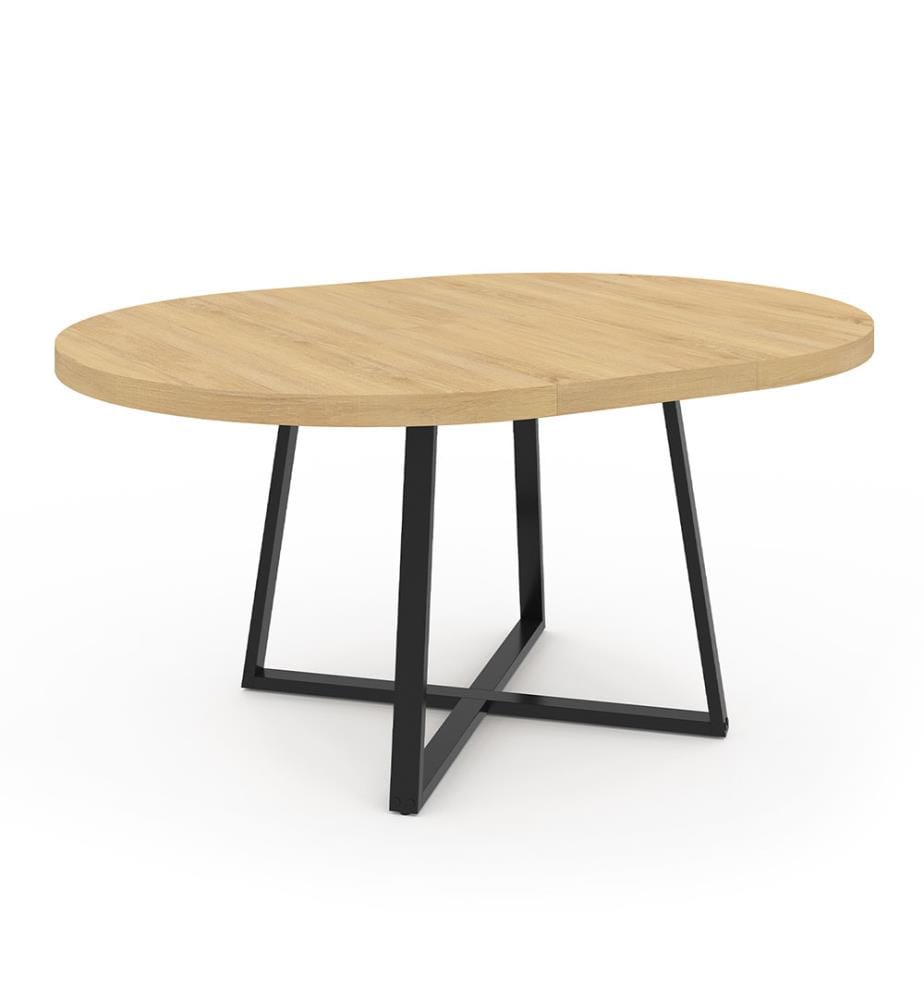 Table Extensible Sana 120-160 cm - Bois et Noir