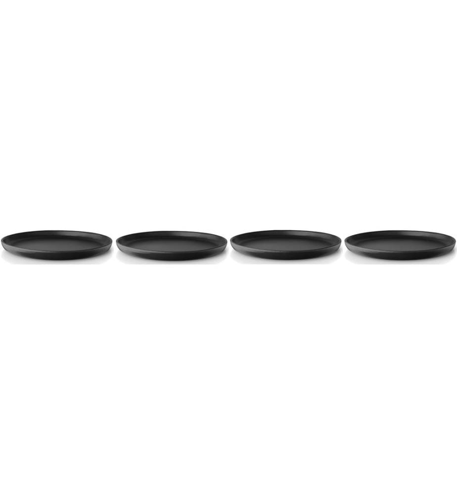 EVA SOLO - Assiette non décorative Nordic Kitchen Ø 25 cm, 4 Pièce/s, Noir