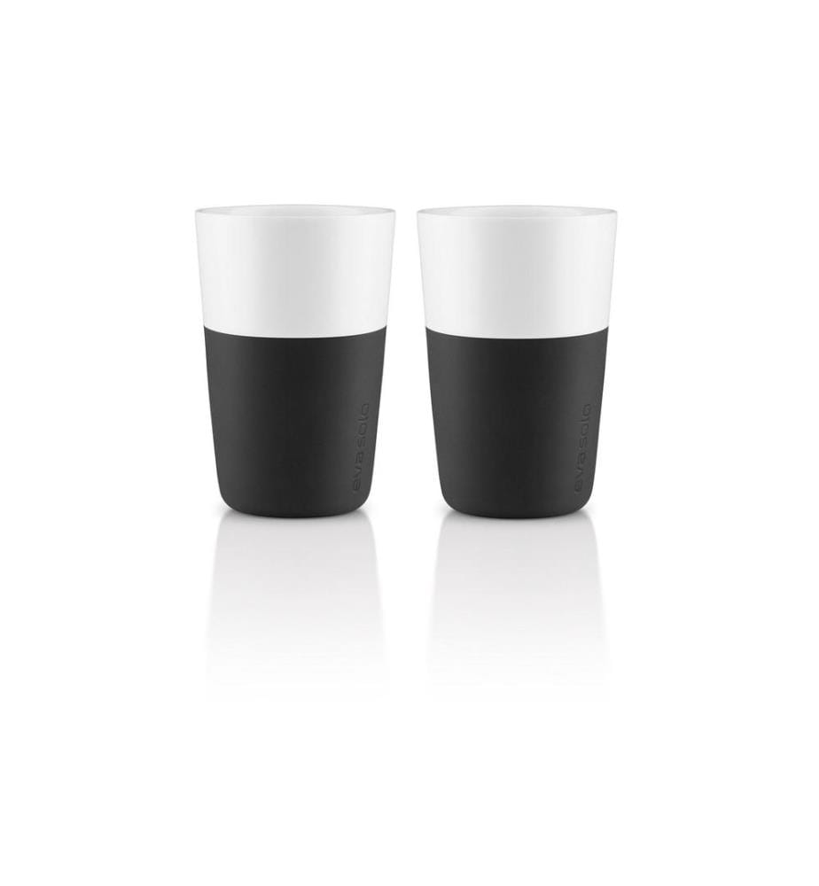 EVA SOLO - Verre à latte macchiato 360 ml, 2 Pièce/s, Noir/Blanc