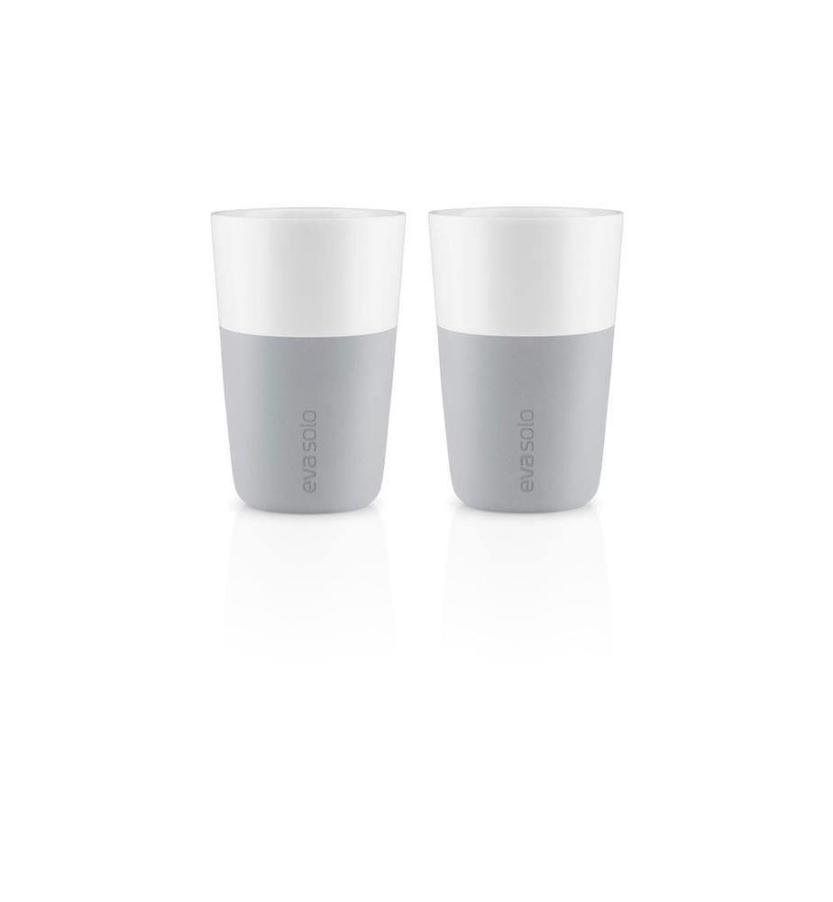 EVA SOLO - Verre à latte macchiato 360 ml, 2 Pièce/s, Gris clair/Blanc