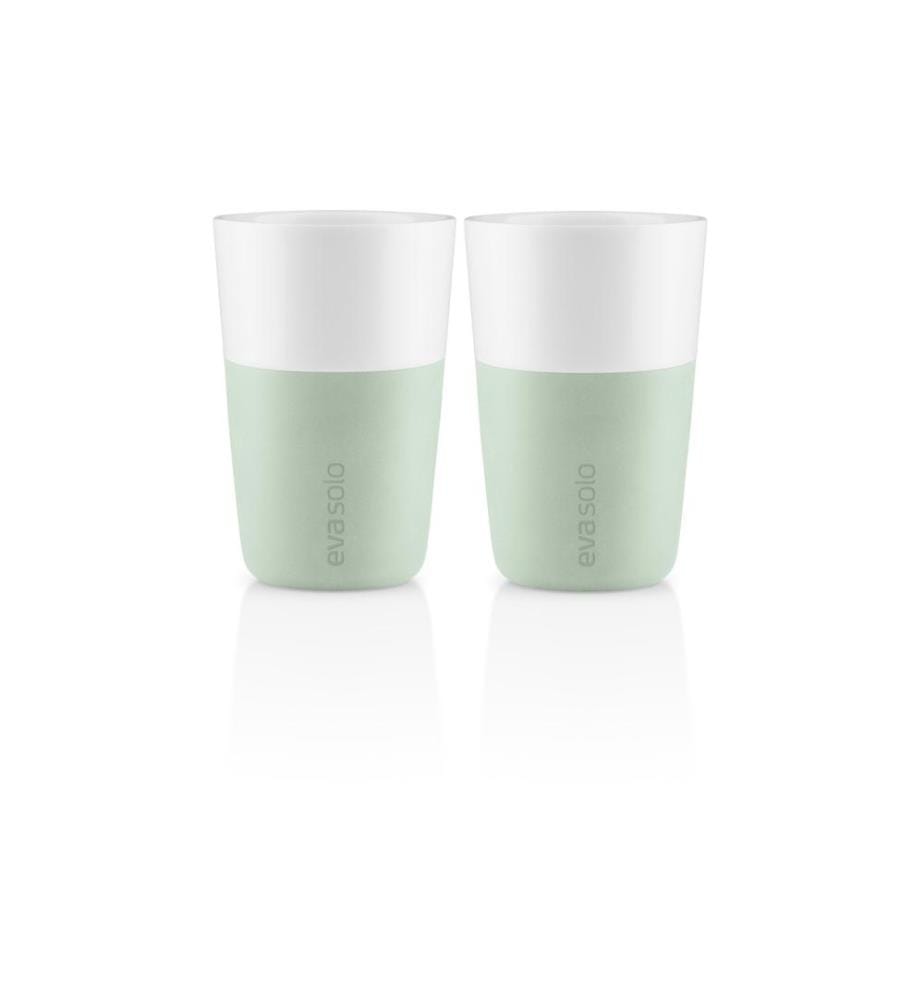 EVA SOLO - Verre à latte macchiato 360 ml, 2 Pièce/s, Vert/Blanc