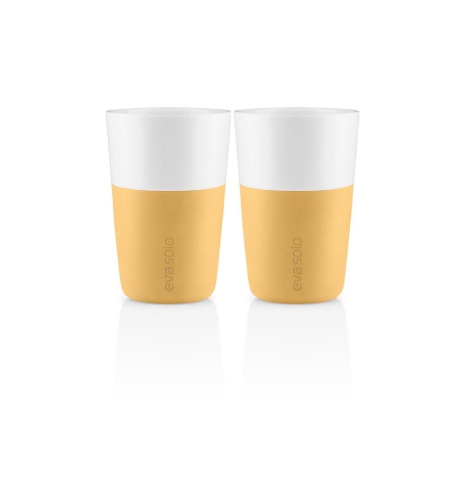 EVA SOLO - Verre à latte macchiato 360 ml, 2 Pièce/s, Jaune/Blanc