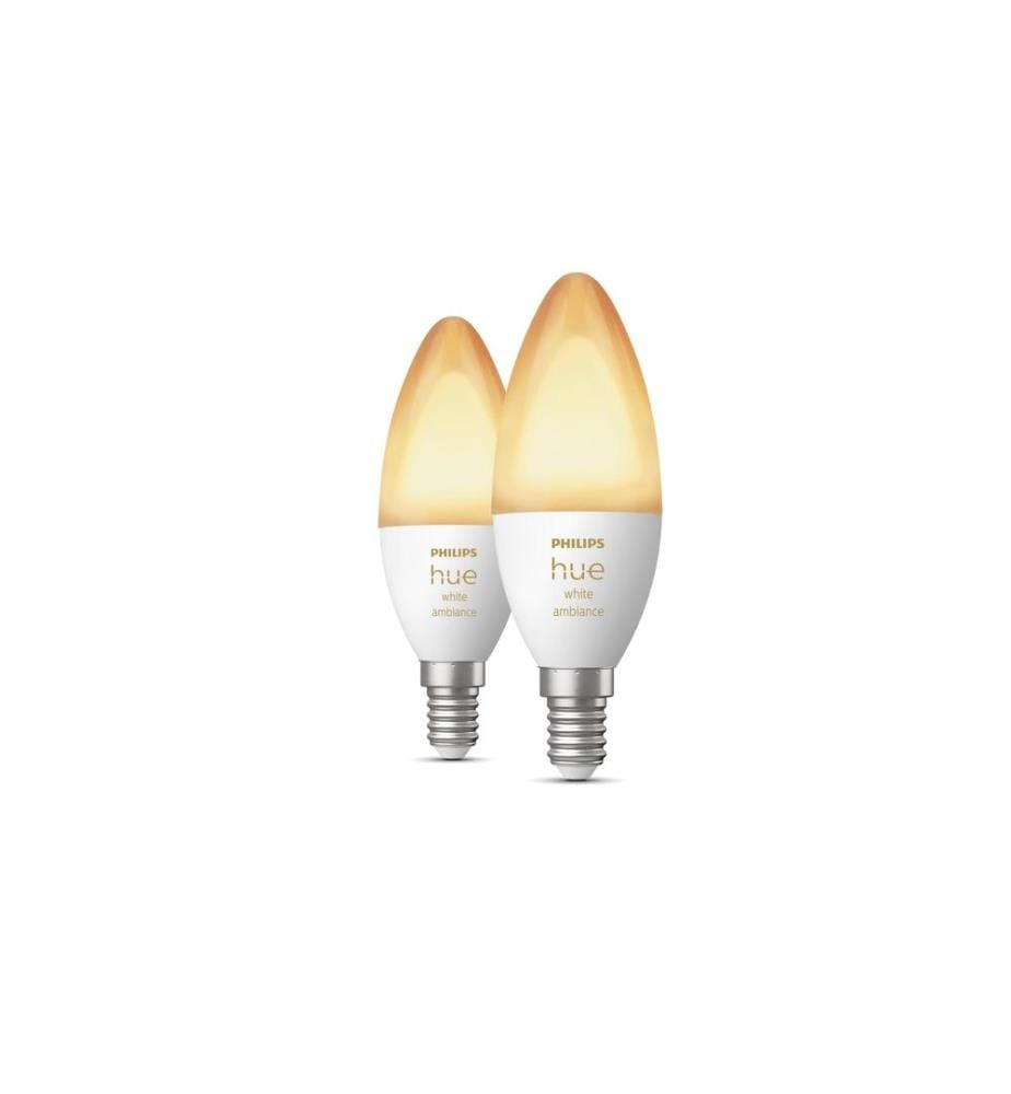 PHILIPS HUE - Ampoule White Amb. pack double E14 2 x 320 lm