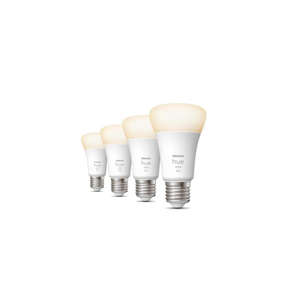 PHILIPS HUE - Ampoule White E27 Lot de quatre 4 x 800 lm