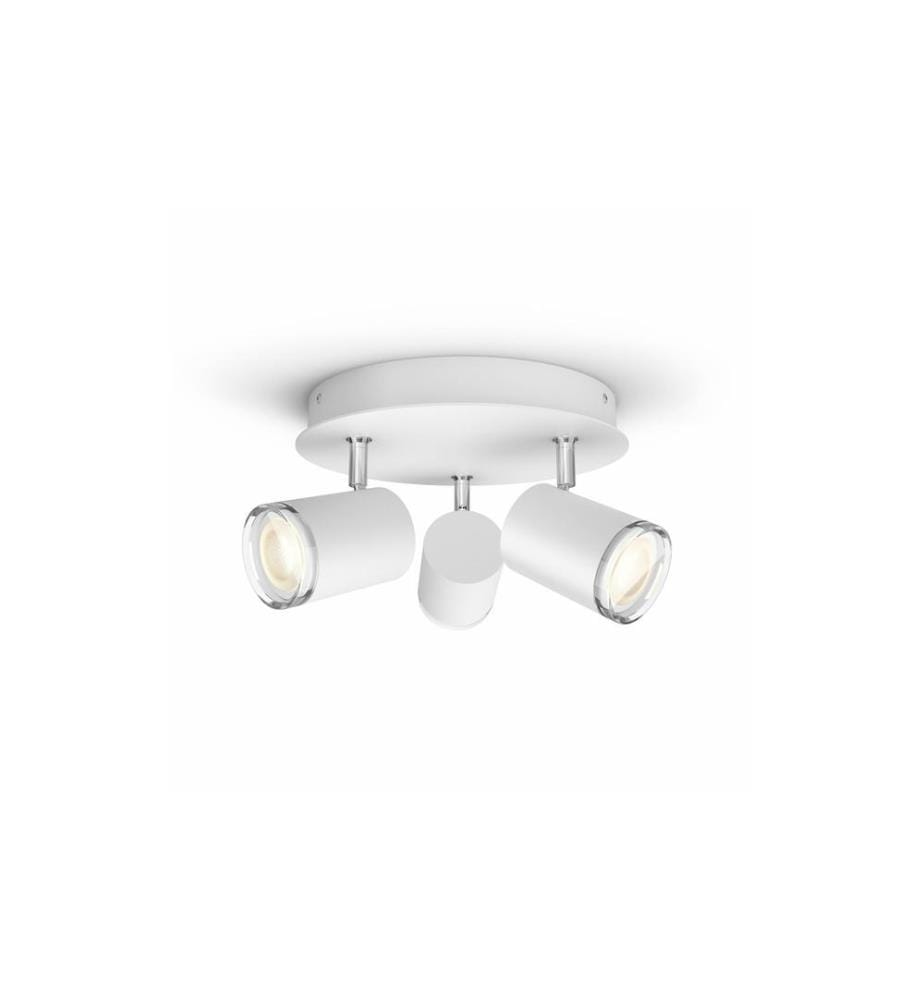 PHILIPS HUE - White Ambiance Adore 3er Spot rond blanc + dimmer