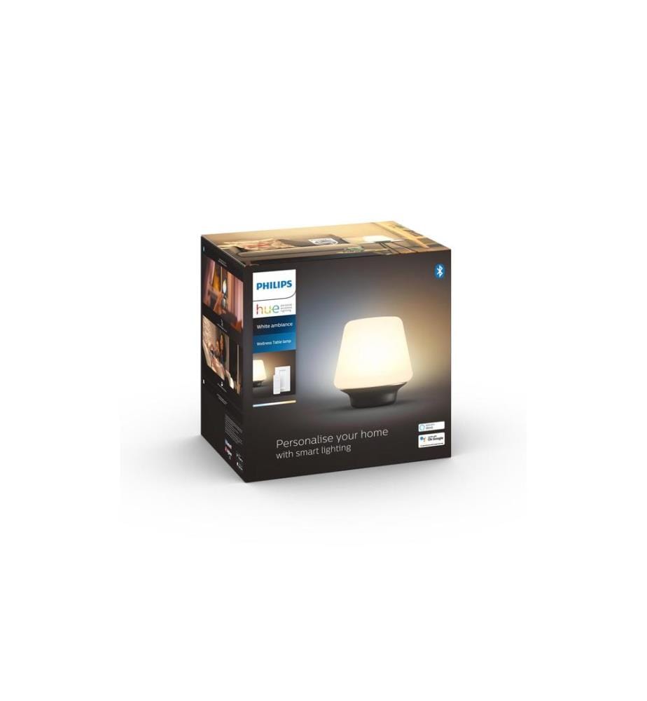 PHILIPS HUE - Lampe de bureau White Ambiance, Wellness, E27, 8 W, noir