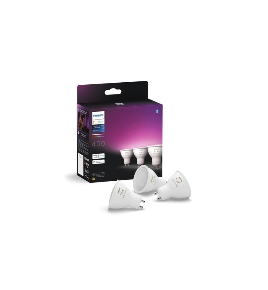 PHILIPS HUE - Ambiance blanche et couleur Pack de trois GU10 3 x 350 lm