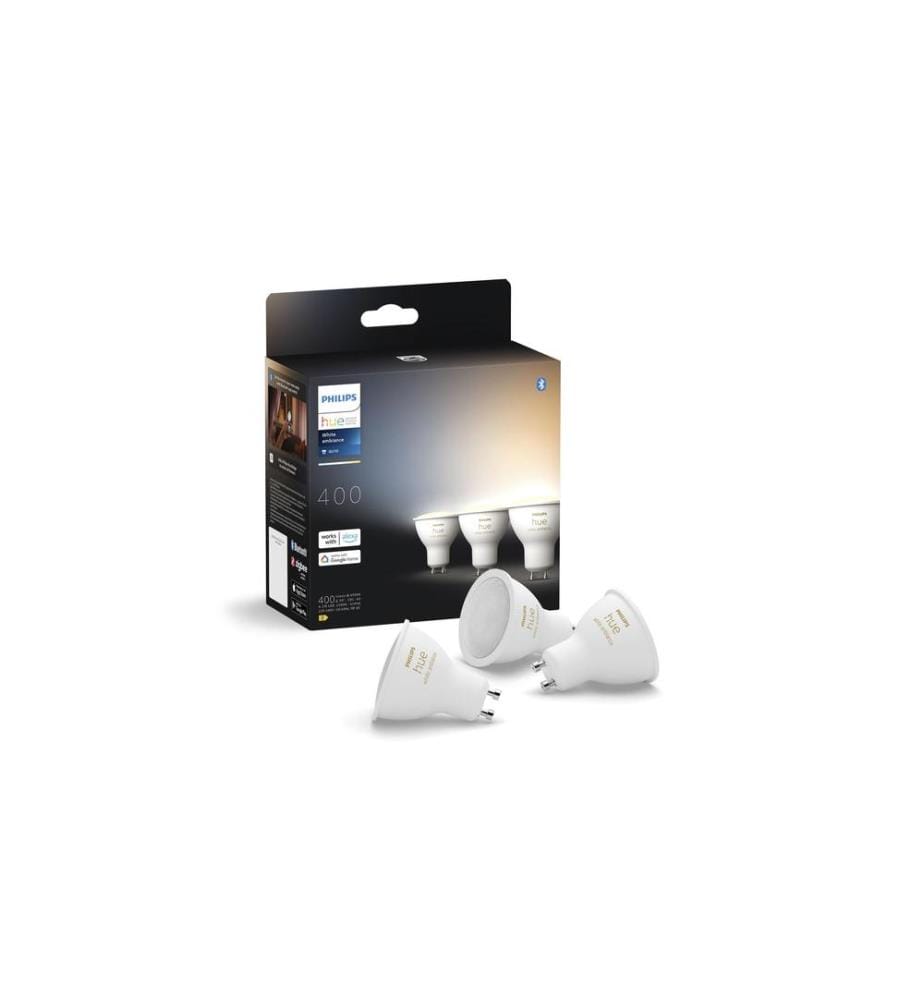 PHILIPS HUE - Ambiance blanche Pack de trois GU10