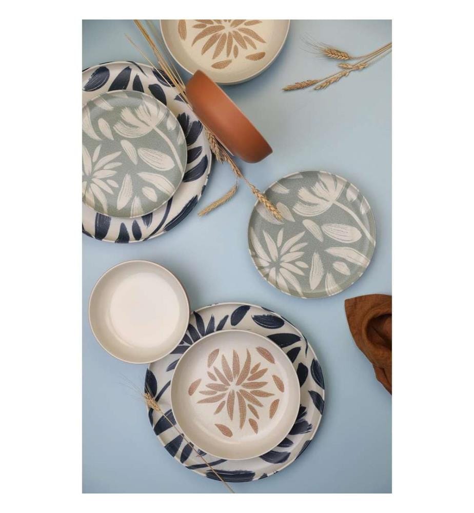 Service de Table (24 pièces) multicolore, 100% porcelaine