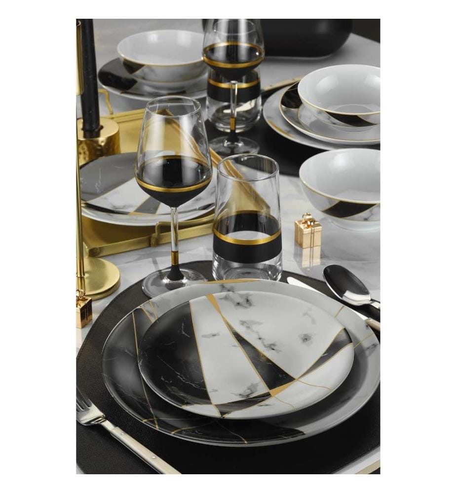 Service de Table (24 pièces) Multicolore, Porcelaine