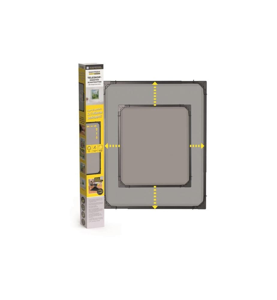 EASYMAXX - Moustiquaire télescopique Anthracite