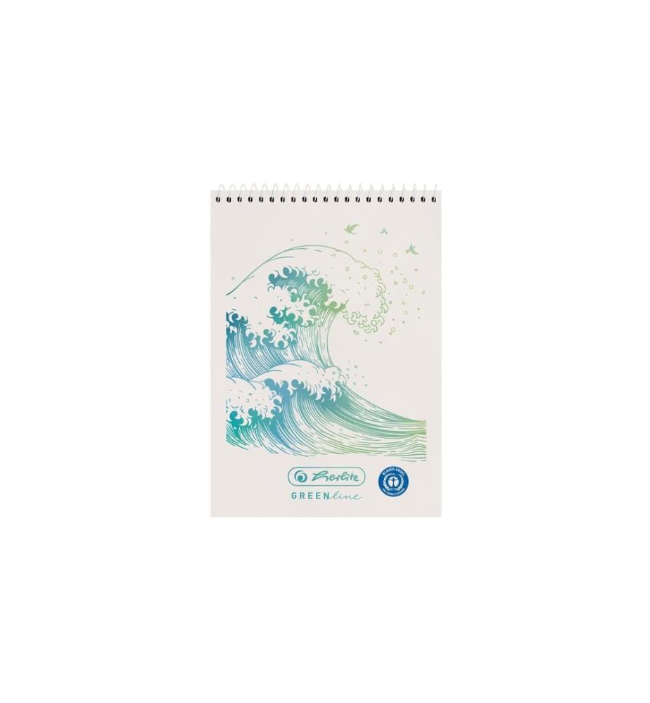 HERLITZ - Bloc-notes à spirale Greenline A7, arbre