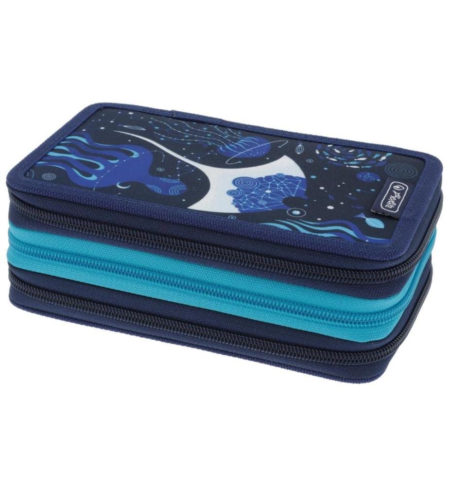 HERLITZ - Étui Triple 31 pièces, Deep Ocean