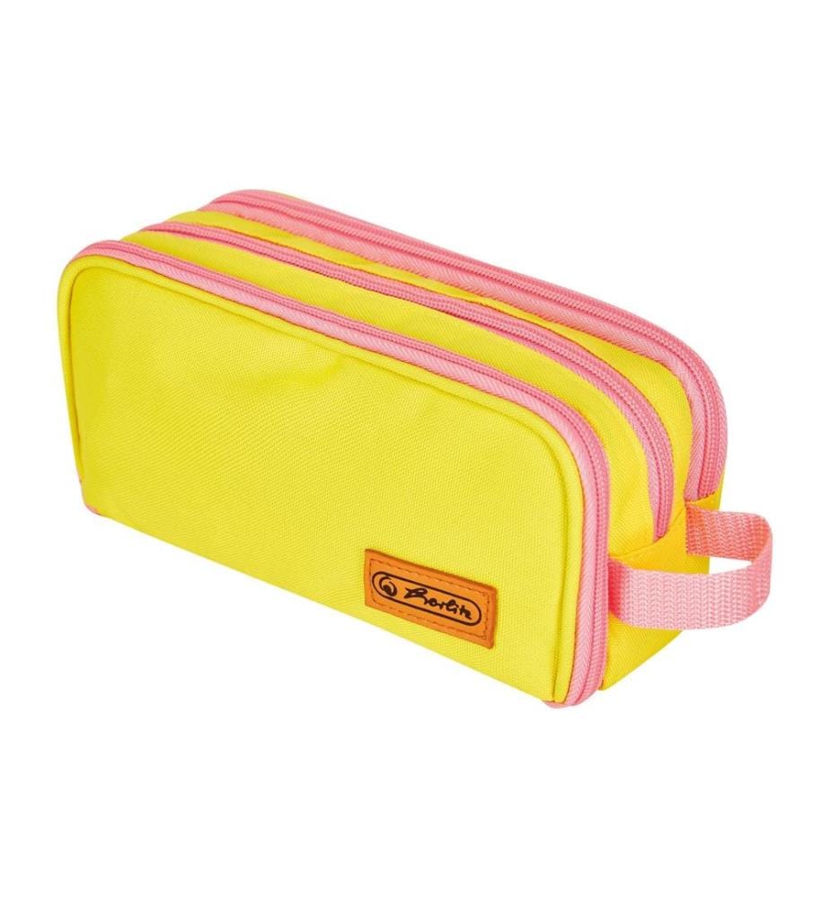 HERLITZ - Trousse Neon jaune/rose